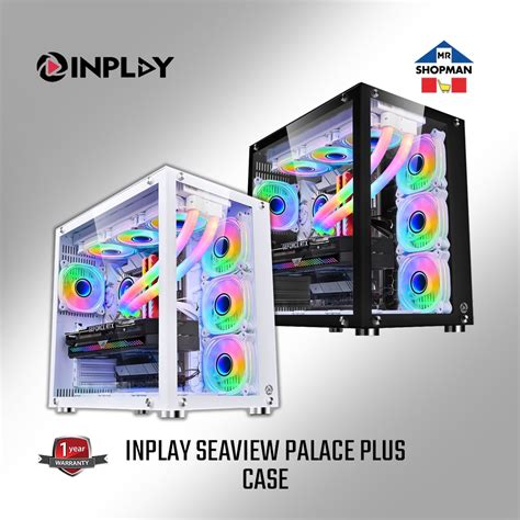 Inplay Seaview Palace Plus Atx Tempered Glass Desktop Pc Case Shopee