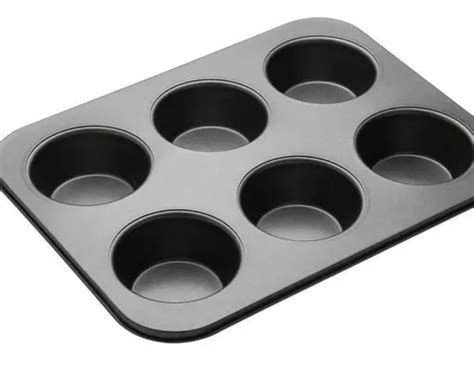 Molde Para Cupcake O Muffins Metalico X6 Cavidades Bandeja Cuotas Sin