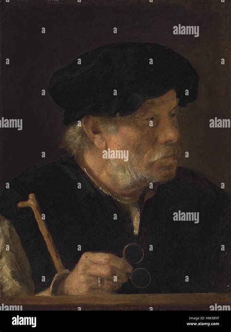 Karel Van Der Pluym Old Man Holding A Cane And Spectacles D5584785a