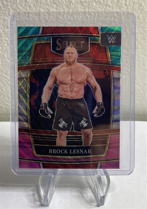 2022 Panini Select WWE Brock Lesnar Tri Color Prizm Parallel EBay