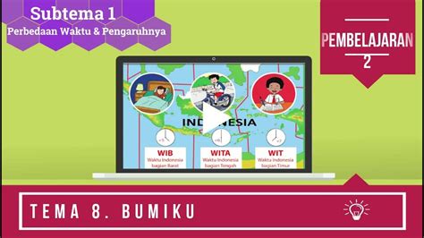 Kelas 6 Tema 8 Bumiku Subtema 1 Perbedaan Waktu Dan Pengaruhnya