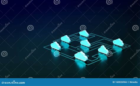 Cloud Computing Network Concept Stock Illustration Illustration Of