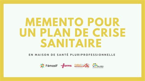 M Mento Pour Un Plan De Crise Sanitaire Femage