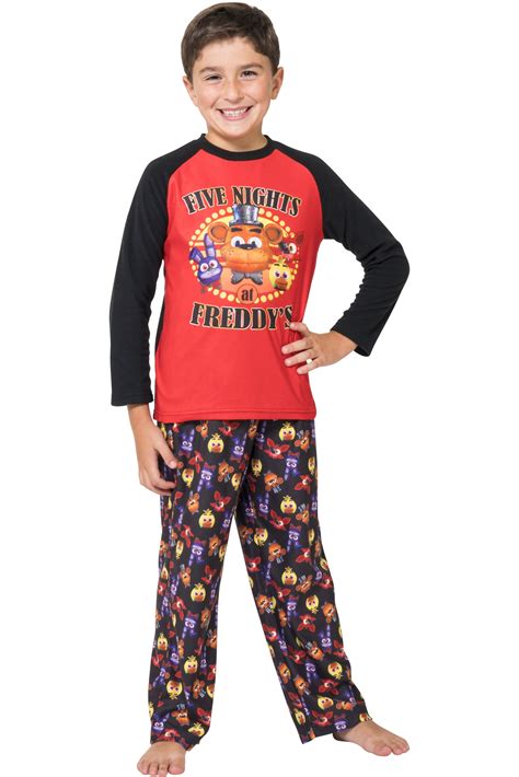 Five Nights At Freddys Five Nights At Freddys Boys Freddy Faces Raglan Pajama Set Little