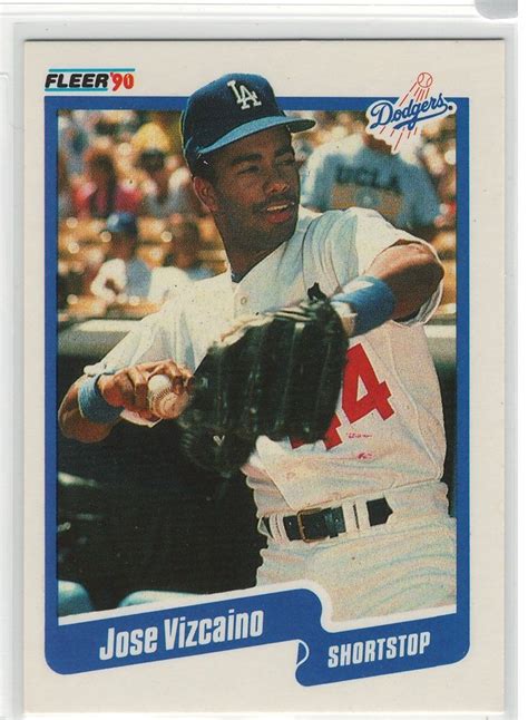 Fleer Baseball Jose Vizcaino Rookie Card Rc Dodgers Ebay