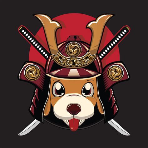 Premium Vector | Dog samurai