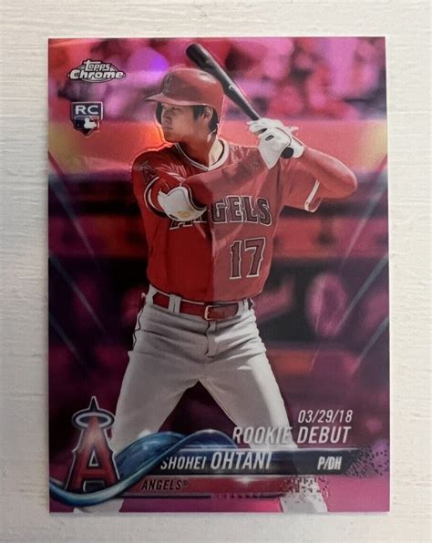 2018 Topps Chrome Update Rookie Debut Pink Refractor Hmt32 Shohei