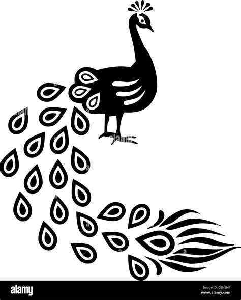 Peacock Black And White Logo