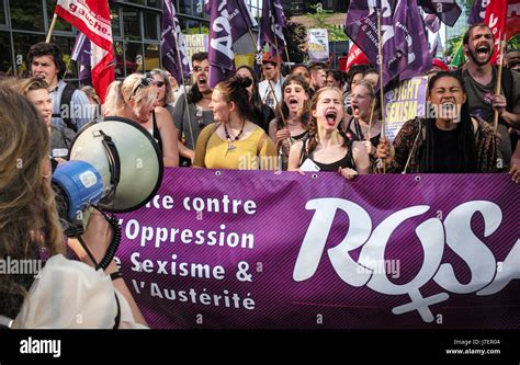 Br Ssel Bxl Belgien Mai Protestmarsch Gegen Den