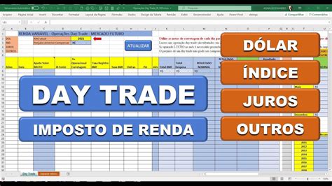 Planilha IRPF DAY TRADE Bolsa De Valores B3 YouTube