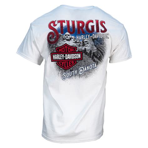 2024 Sturgis Harley Davidson® Mens 84th Rally Flag Eagle White T Shirt