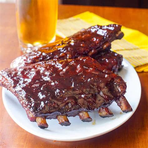 Honey Barbecue Ribs. Tender sweet sticky BBQ ribs from the oven!