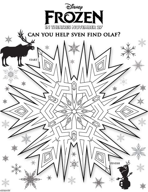 Free Printable Maze Activity Sheets To Celebrate Frozen