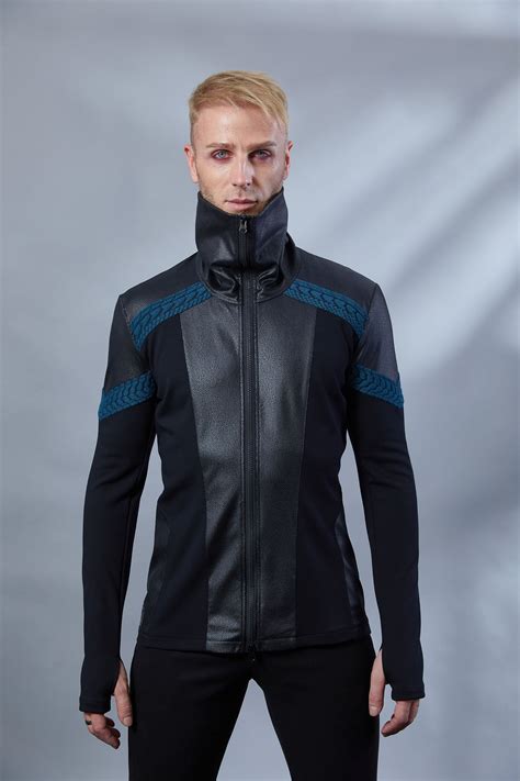 Futuristic Mens Jacket With High Collar Ps2 Men Etsy In 2024 Cyberpunk Kleidung Männer