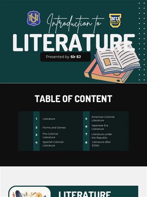 Week 1 Intro To Literature And Eras Pdf