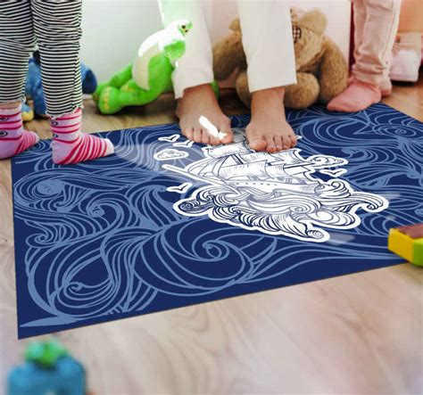 Tapis Vinyl Enfant Bateau Voile Tenstickers