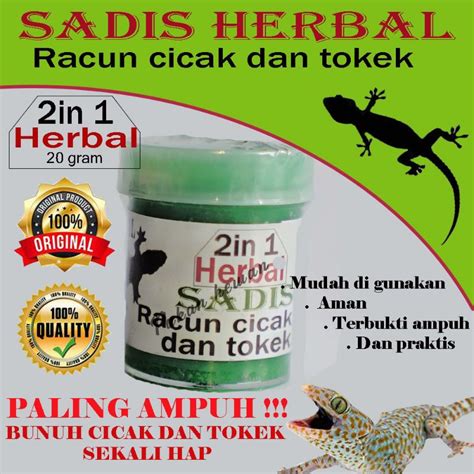 Jual Torres Sadis Herbal Racun Cicak Dan Kecoa Dan Tokek Gr