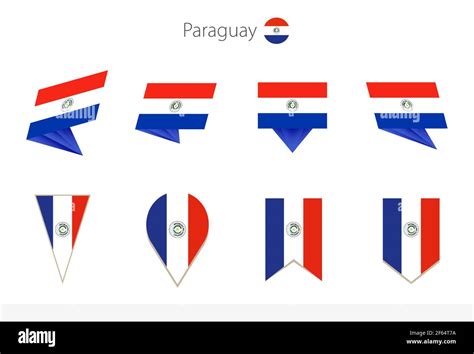 Paraguay National Flag Collection Eight Versions Of Paraguay Vector