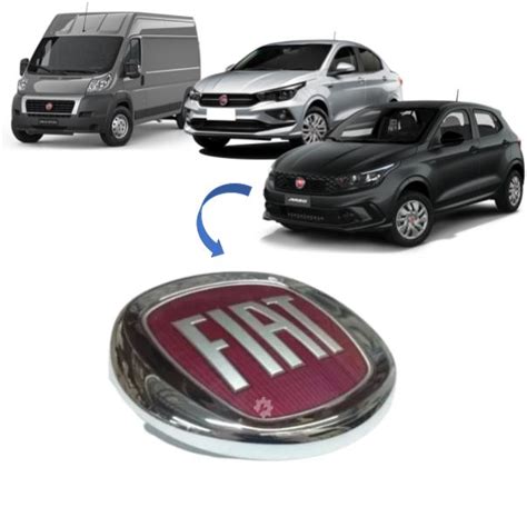 Emblema Fiat Grade Dianteiro Argo Cronos Ducato Original Autorizada Pecas