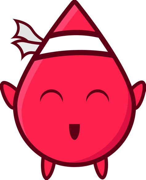 Blood Drop Cute Character With Happy Facial Expression 10793848 Png