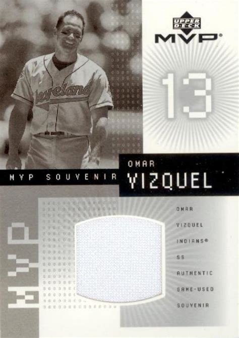 Omar Vizquel Player Worn Jersey Patch Baseball Card Cleveland Indians