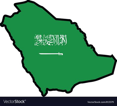 Map In Colors Saudi Arabia Royalty Free Vector Image