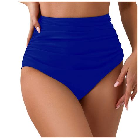 Vedolay Women Mid Waist Bikini Bottoms Mid Rise Full Coverage Bathing
