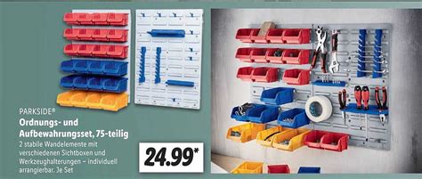 Parkside Ordnungs Und Aufbewahrungsset 75 Tlg Angebot Bei Lidl