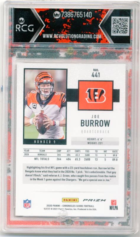 2020 Panini Chronicles Score Update Rookies Silver 441 Joe Burrow