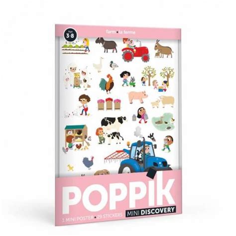 Mini Discovery Farm Poppik Stickers Jeux Ducatifs Enfants