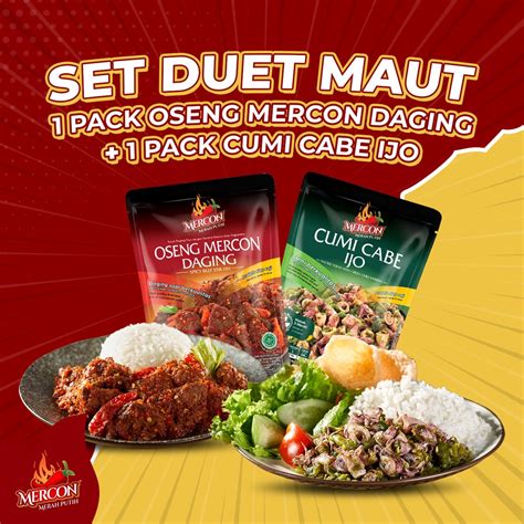 Jual Mercon Merah Putih Set Duet Maut Oseng Mercon Daging Cumi