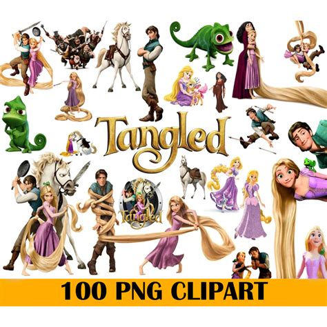 Tangled Clipart Png Rapunzel Princess Disney Bundle Ta Inspire