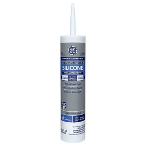 Ge Silicone All Purpose Window Door Sealant Clear Fl Oz