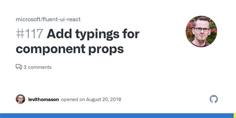 Add Typings For Component Props Issue Microsoft Fluent Ui