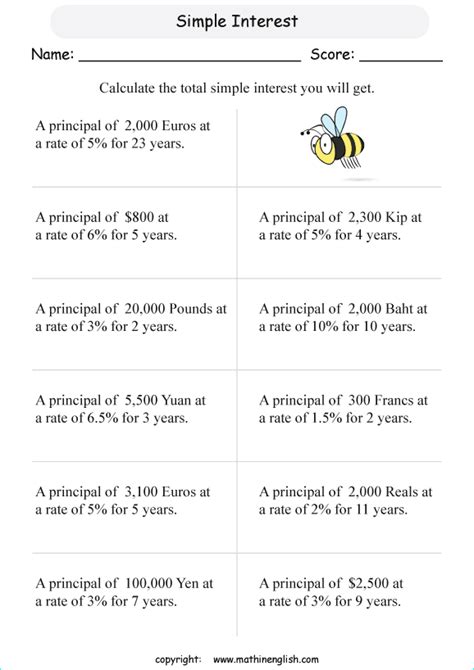 Printable Primary Math Worksheet For Math Grades 1 To 6 Based On The