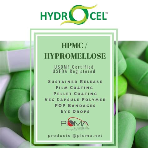 Hydrocel Hpmc Hypromellose Available At Pioma Chemicals