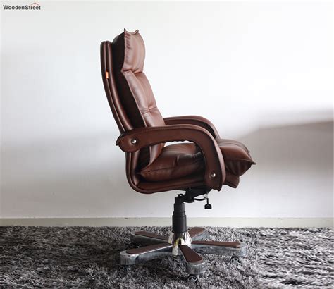 Buy Lenox Brown High Back Office Revolving Chair Online In India At