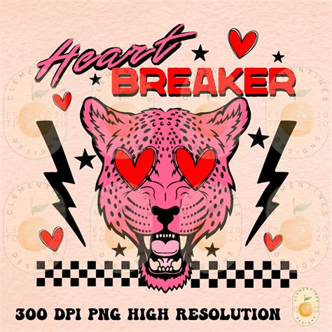 Retro Heartbreaker Png Valentines Day Pngvalentine Etsy