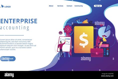 Enterprise Accounting Concept Landing Page Stock Vector Image Art Alamy