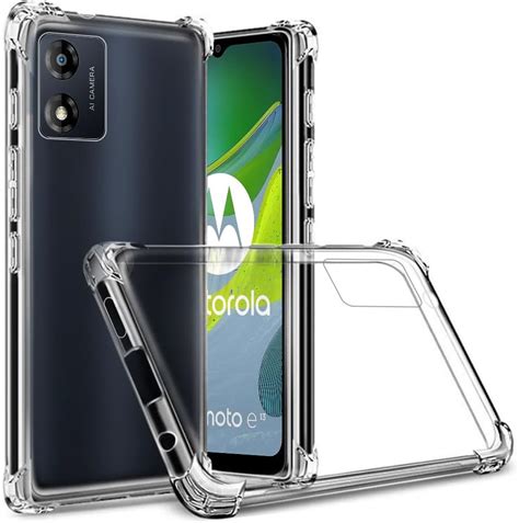 Gueche Compatible With Motorola Moto E Case Crystal Clear Shockproof