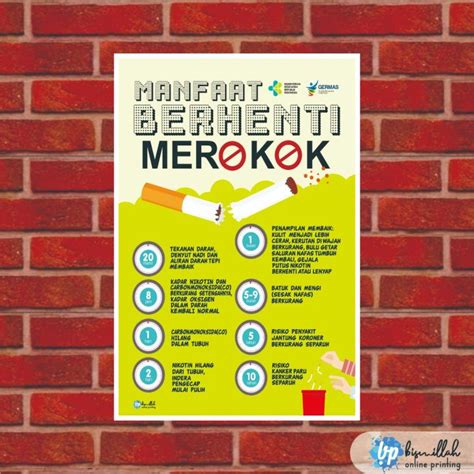 Poster Kesehatan Manfaat Berhenti Merokok Lazada Indonesia