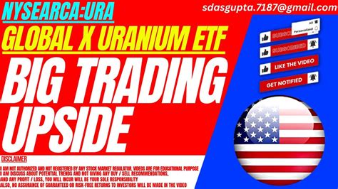 Big Trading Upside Ura Stock Analysis Global X Uranium Etf Youtube