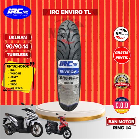 Jual Ban Motor Matic Irc Enviro Ring Tubeless Shopee