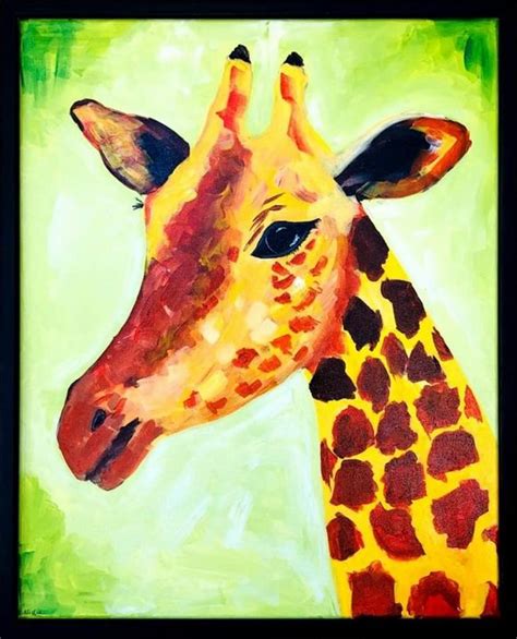 Abstract Giraffe Painting