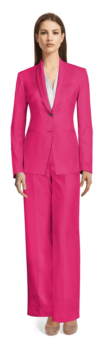 Fuchsia Wide Leg Pant Suit Sumissura