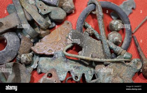 excavated anglo-saxon metalwork from lincolnshire Stock Photo - Alamy