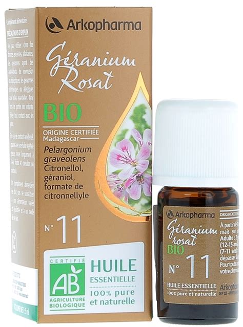 Huile Essentielle G Ranium Rosat Bio N Arkopharma