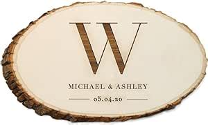 Amazon Andaz Press Personalized Laser Engraved Wood Slab Large