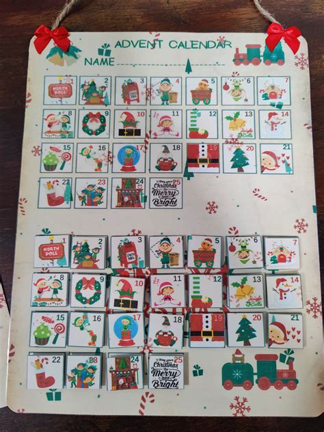 Elves Advent Calendar With Matching Pictures And Numbers Self Fastener