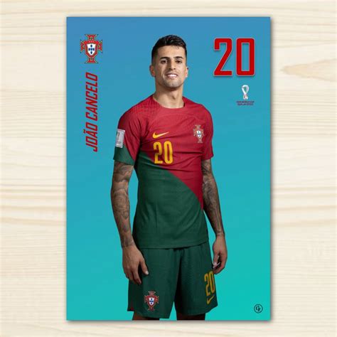 Fifa World Cup Portugal Player Prints Football Fan Card